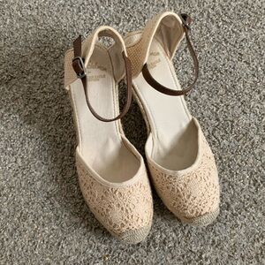 Sam Edelman Crochet Wedge Espadrilles